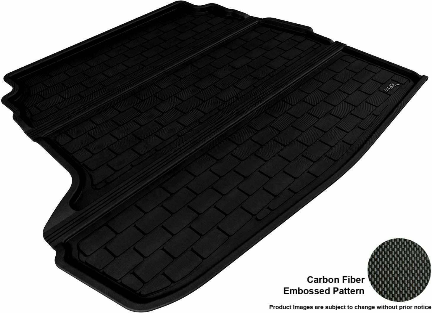 3D MAXpider Cargo Custom Fit All-Weather Floor Mat for Select Hyundai Sonata Models - Kagu Rubber (Black)