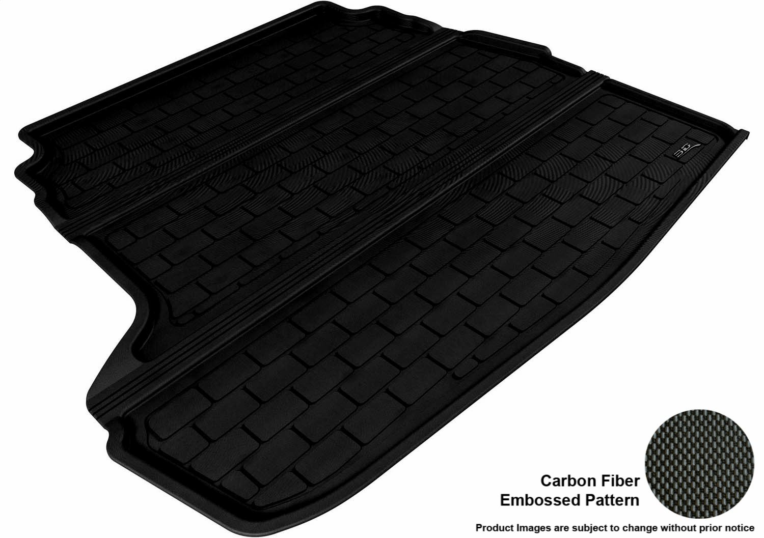 3D MAXpider Cargo Custom Fit All-Weather Floor Mat for Select Hyundai Sonata Models - Kagu Rubber (Black)