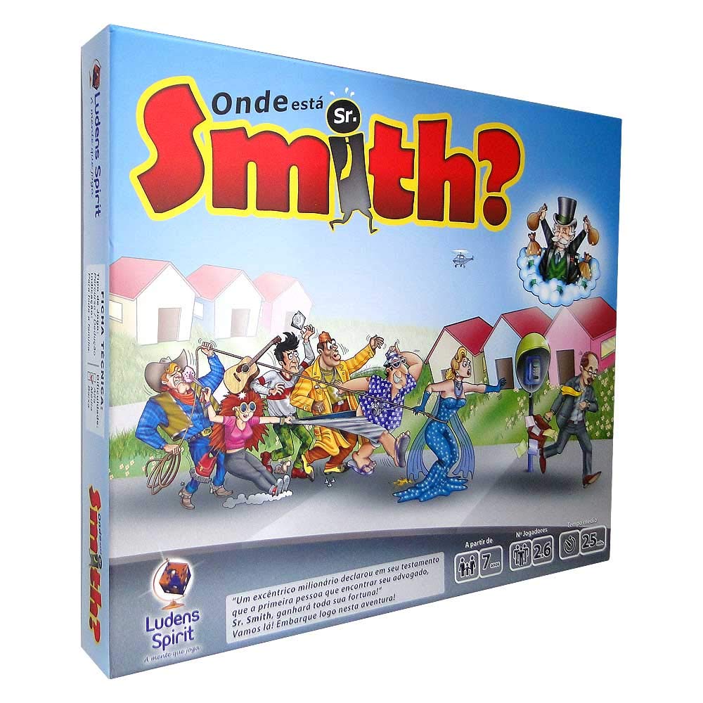 Jogo de Tabuleiro Onde Está o Senhor Smith? Ludens Spirit Azul