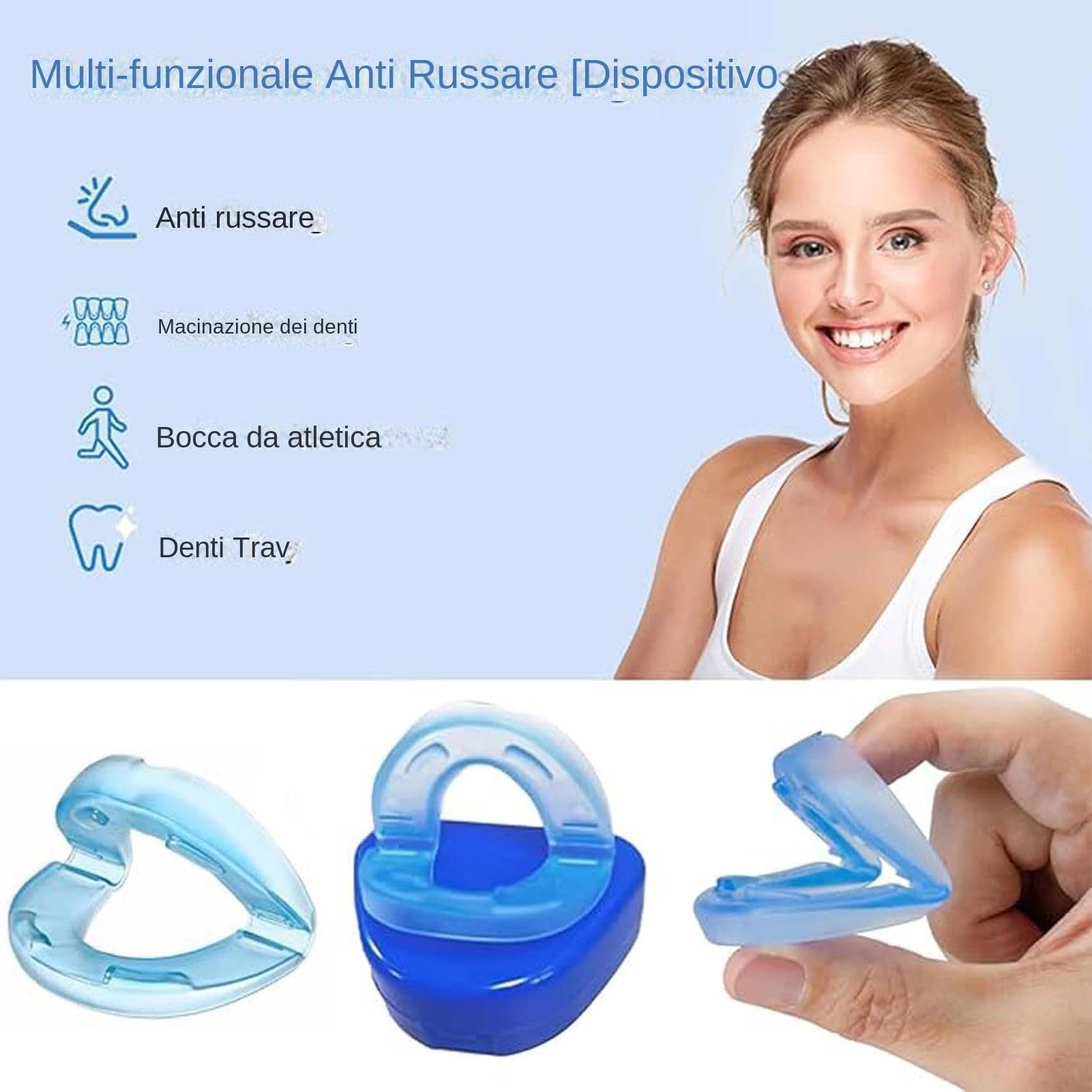 RinovaX - Bite anti-russamento silenzioso universale (1 pezzi)