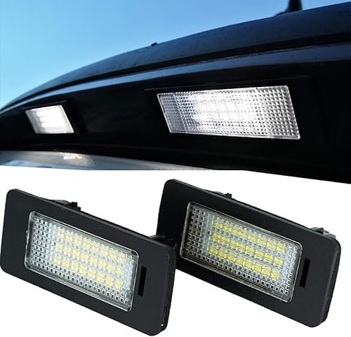 AUTOXBERT 2 lámparas LED para placa de matrícula BMW 1 3 5 X Series E82 E88 E90 E91 E92 E93 E39 E60 E61 X1 X3 X5 X6 reemplazo de montaje de luces