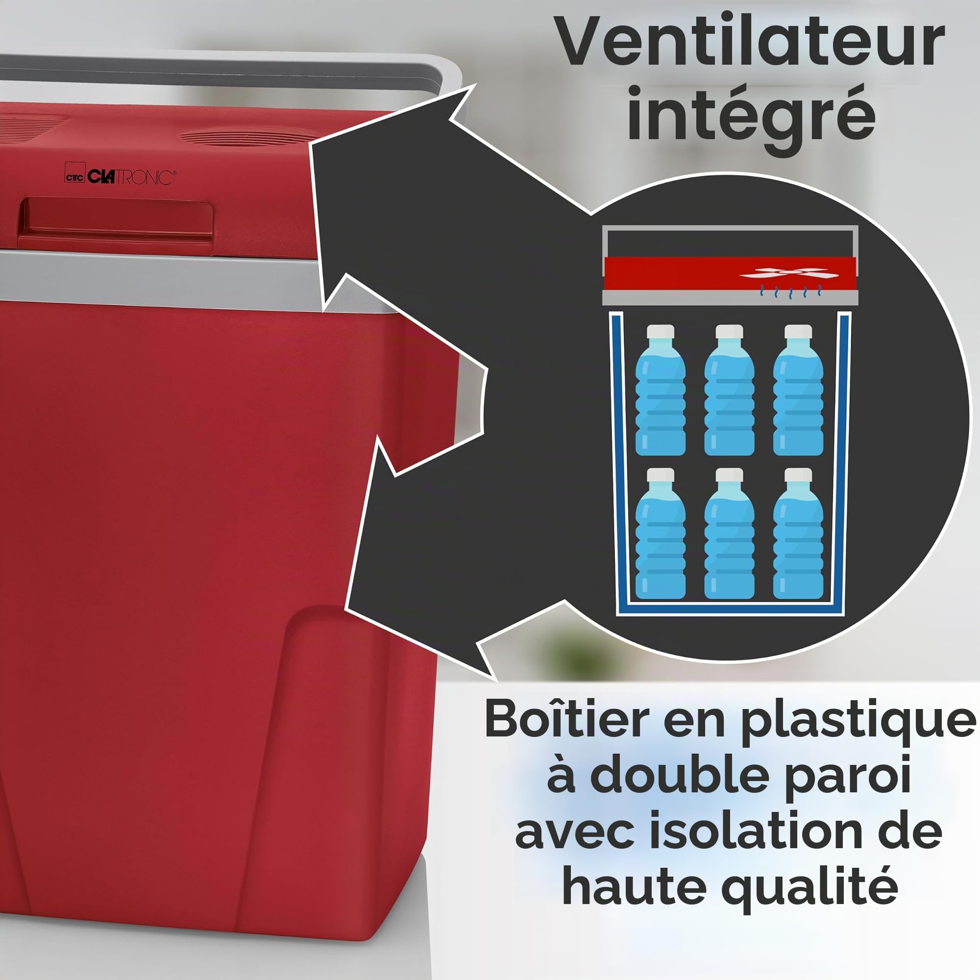 Glacière électrique 25L Clatronic KB 3713 Rouge