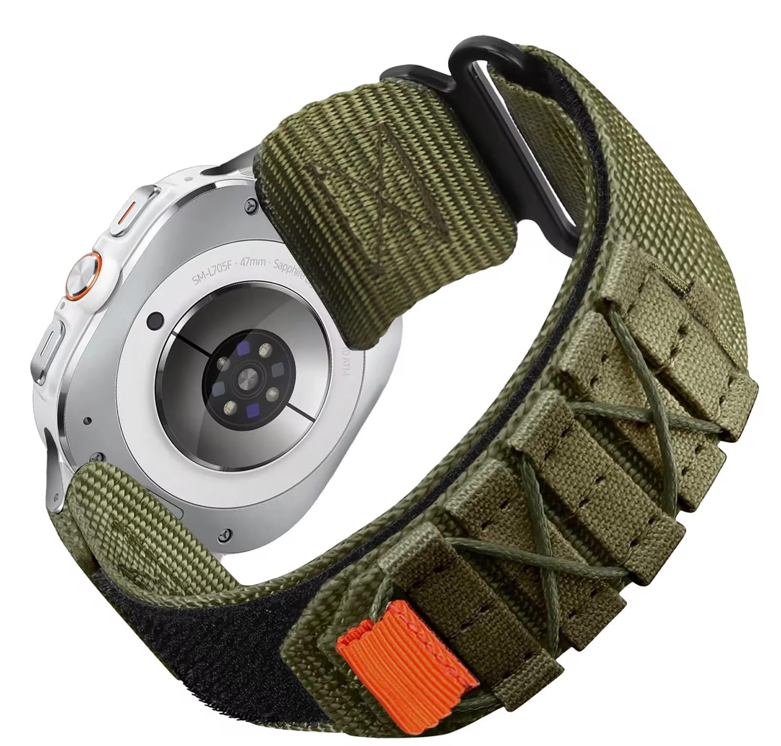 ZAPPERSports Rugged Strap Compatible with Samsung Galaxy Watch Ultra (47mm). Rugged Nylon Woven Loop Strap For Samsung Galaxy Watch Ultra