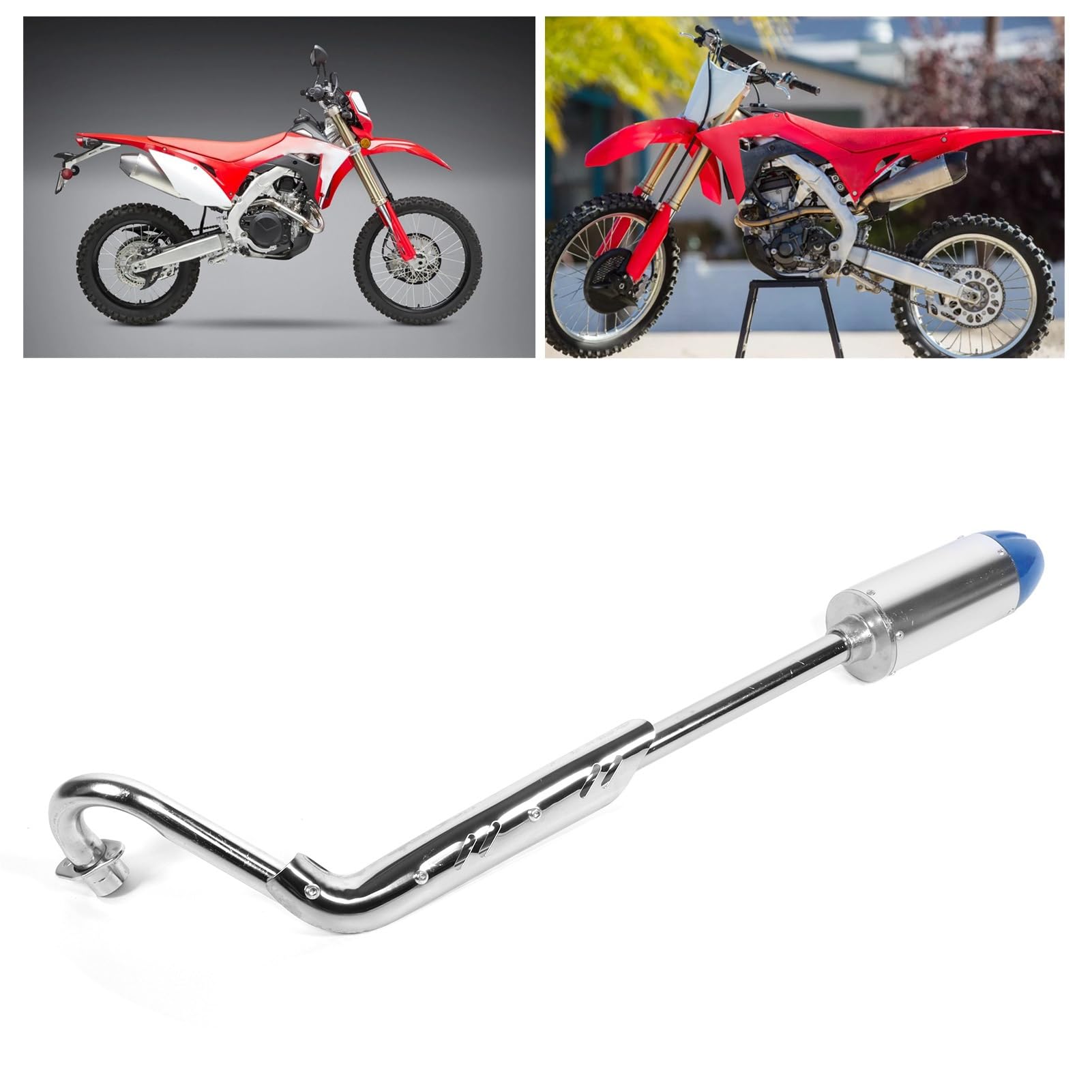 Motorrad-Auspuffanlage Rohrschalldämpfer, Verbesserte Gasannahme, Mehr Leistung mit Alu-Hecktank, Passend für XR50 CRF50 Dirt Pit Bikes