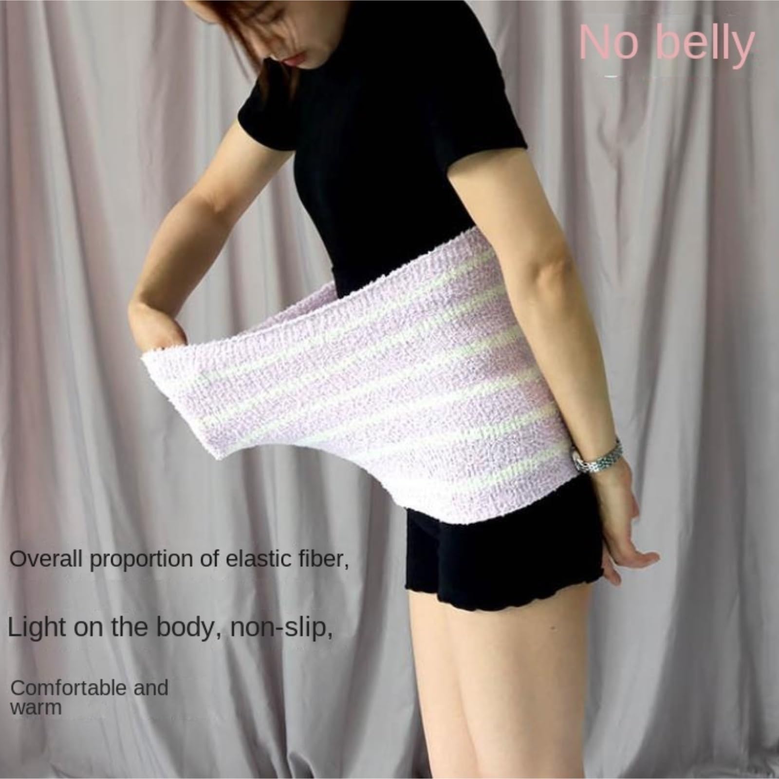 Faja Lumbar Cinturón Unisex Cálido Y Suave, Cinturón Cálido, Cinturón Elástico For Cintura Inferior Cinturón Apoyo Lumbar(Purple,M)