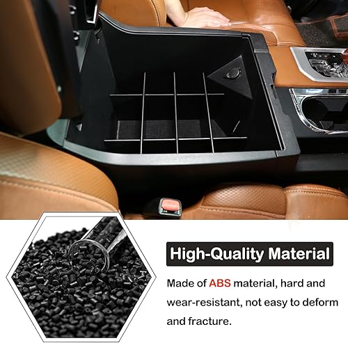Miniatura 3 de Divisores de caja de almacenamiento para consola central de automóvil, compatible con Toyota Tundra 2007-2021, bandeja organizadora de consola