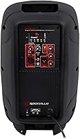 Vista 5 de Rockville BPA10 10" 400W Peak Powered PA DJ Speaker with Bluetooth, USB/SD Player, FM Radio, XLR/RCA/1/4"/Aux Inputs, Remote, Flyable & Stand Mount