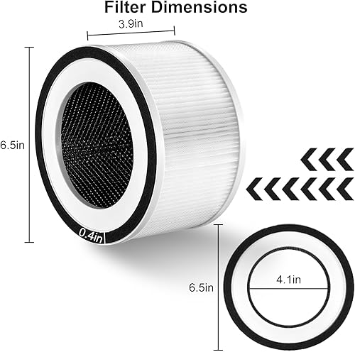 Miniatura 6 de Paquete de 2 filtros de repuesto compatibles con Afloia FilloHaloMooka Allo, filtro verdadero 3 en 1 de alta eficiencia para filtro Fillo, para