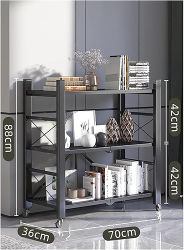 Miniatura 9 de Estantes plegables sin instalación Estantes para el hogar Estantes de múltiples capas Balcón Almacenamiento Exhibición Estante de almacenamiento