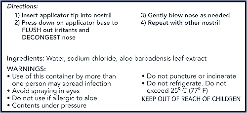 Miniatura 12 de Vicks Sinex Spray nasal hidratante salino, con aloe, niebla ultrafina sin medicamentos, limpia la congestión sinusal diaria rápida, elimina la