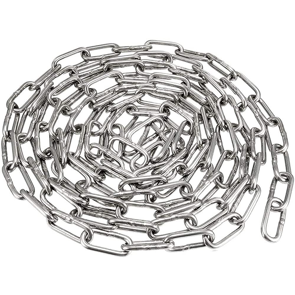 ホーム ステンレスチェーン chains 駐車場 鎖チェーン 金属 SUS304ステンレススチール 3mm/長さ3m 雑用チェーン ペット クサリ 侵入防止 くさり錆びにくい 飼育 固定 防犯 盗難 転倒防止 遊具 駐車場 船舶 装飾 漁業 林業 建設 運送 防災 台風対策 地震