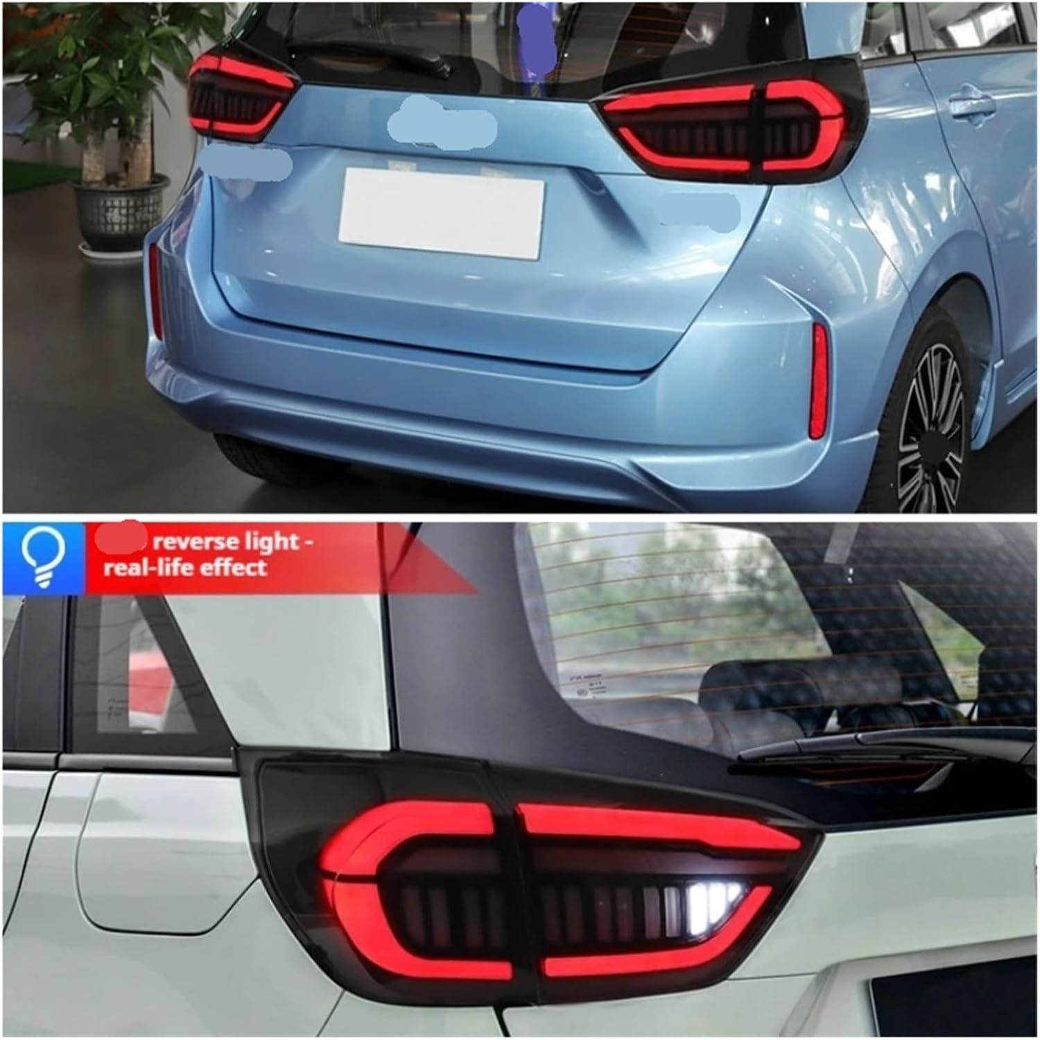 Car Lights Taillights Compatible for Fit Jazz 2021-2023 GR9 Dynamic Turn Signal Light(Smoke)