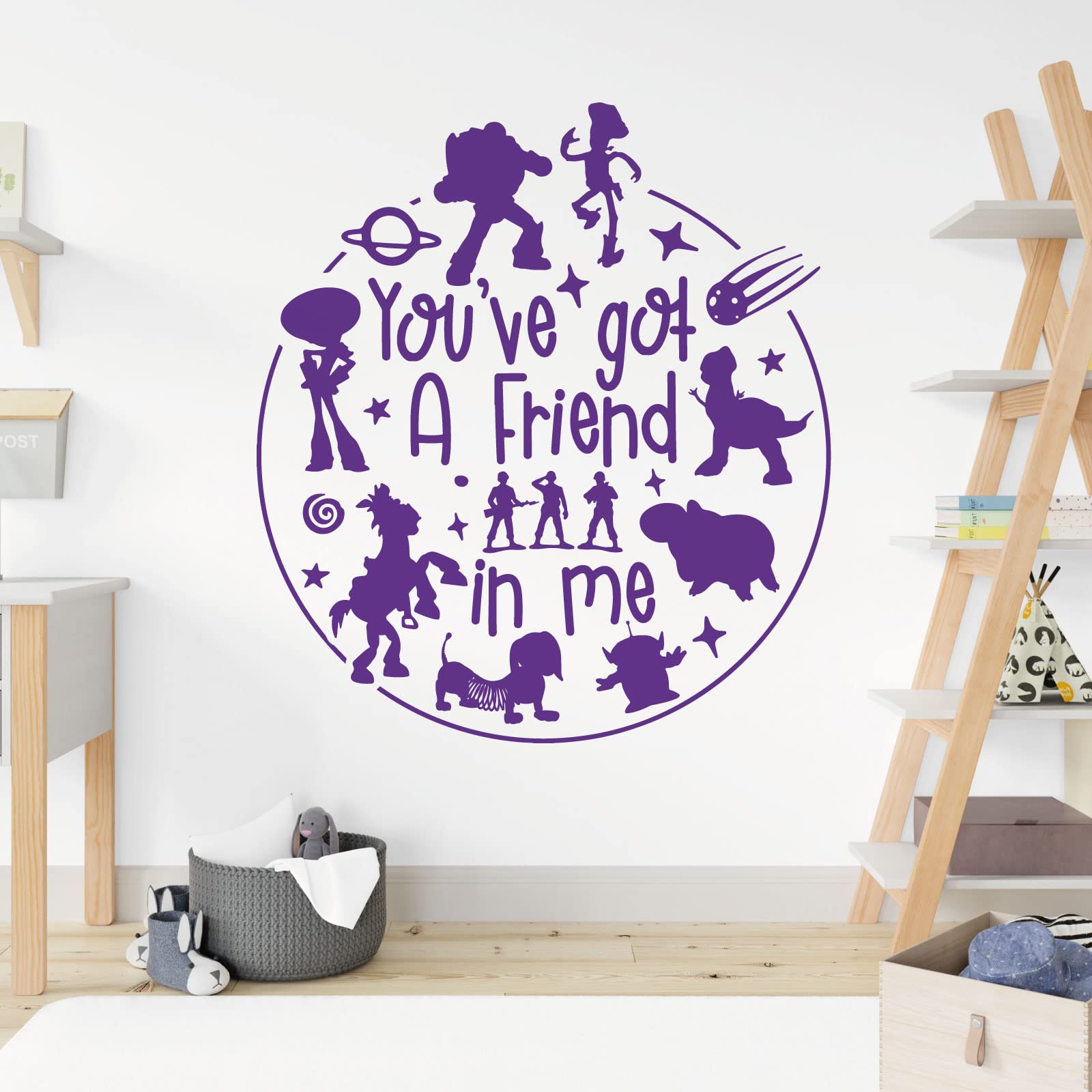 You've Got a Friend in Me - Story Inspired Children's Vinyl Wall Decal Sticker [Large] [Purple]