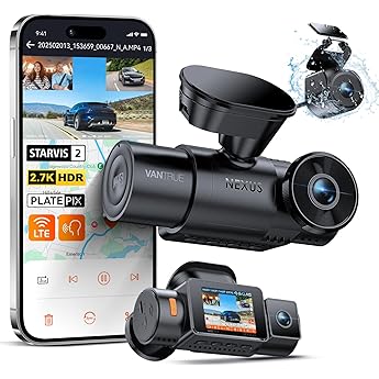 Vantrue N2 Pro Dual Dash Cam Infrared Night Vision, Dual Channel 1080P Front and Inside, 2.5K Single Front Car Accident Dash Camera, 24hr Motion Sensor Parking Mode, Support 256GB max