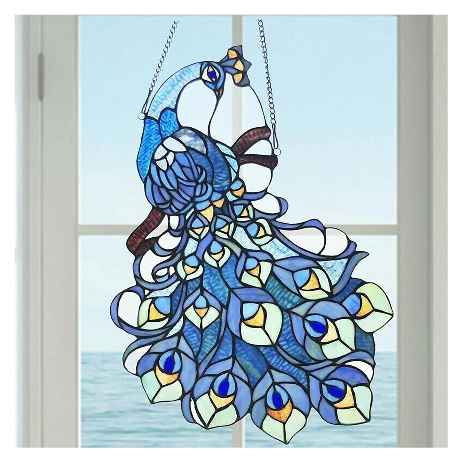 Attrape-Soleil Attrape-Soleil En Acrylique Teinté For Oiseaux Suspendus, Ornements De Panneau De Décoration De Fleurs For Fenêtre, Pendentif De Sculptures à Clip D'arbre Cadeau Parfait (Color : 4 Bir