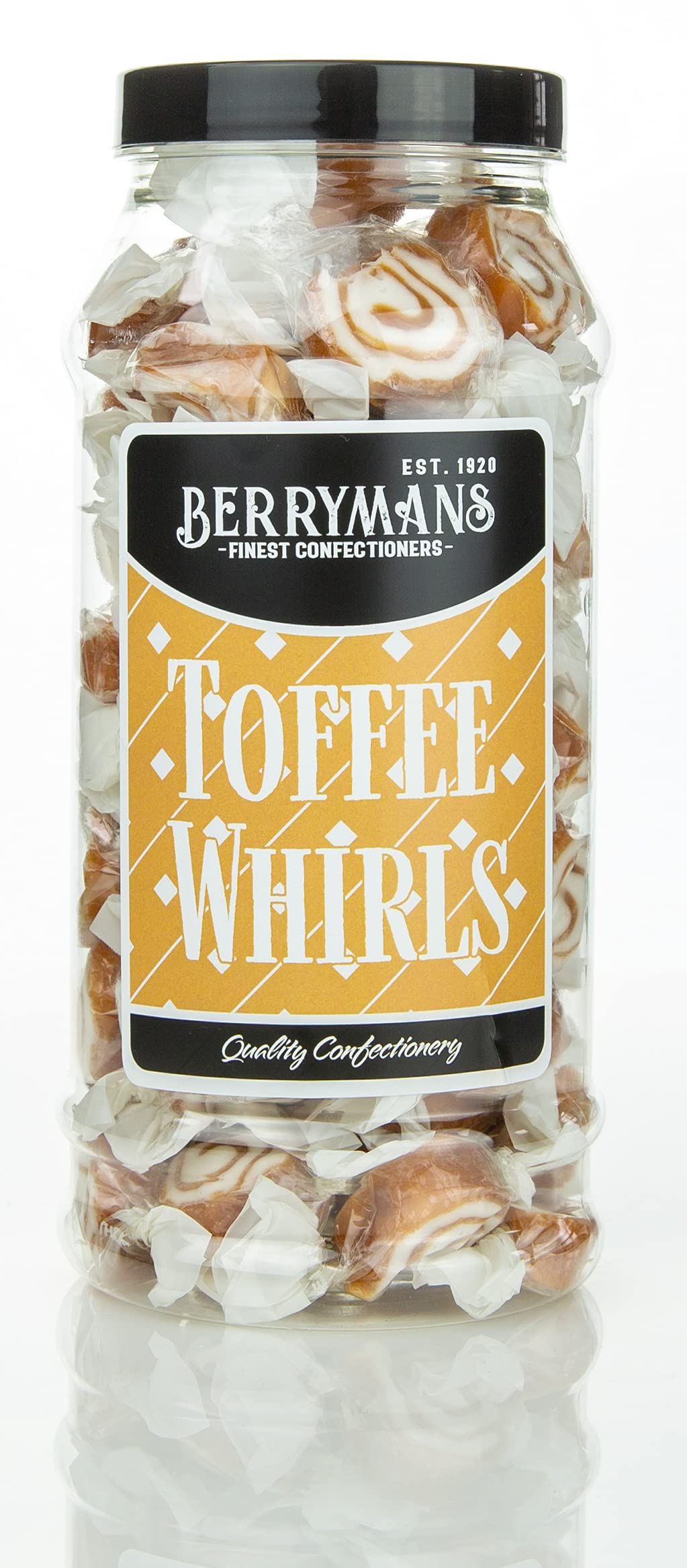 Buy Original Toffee Whirls Retro Sweets Gift Jar by Berrymans Sweet