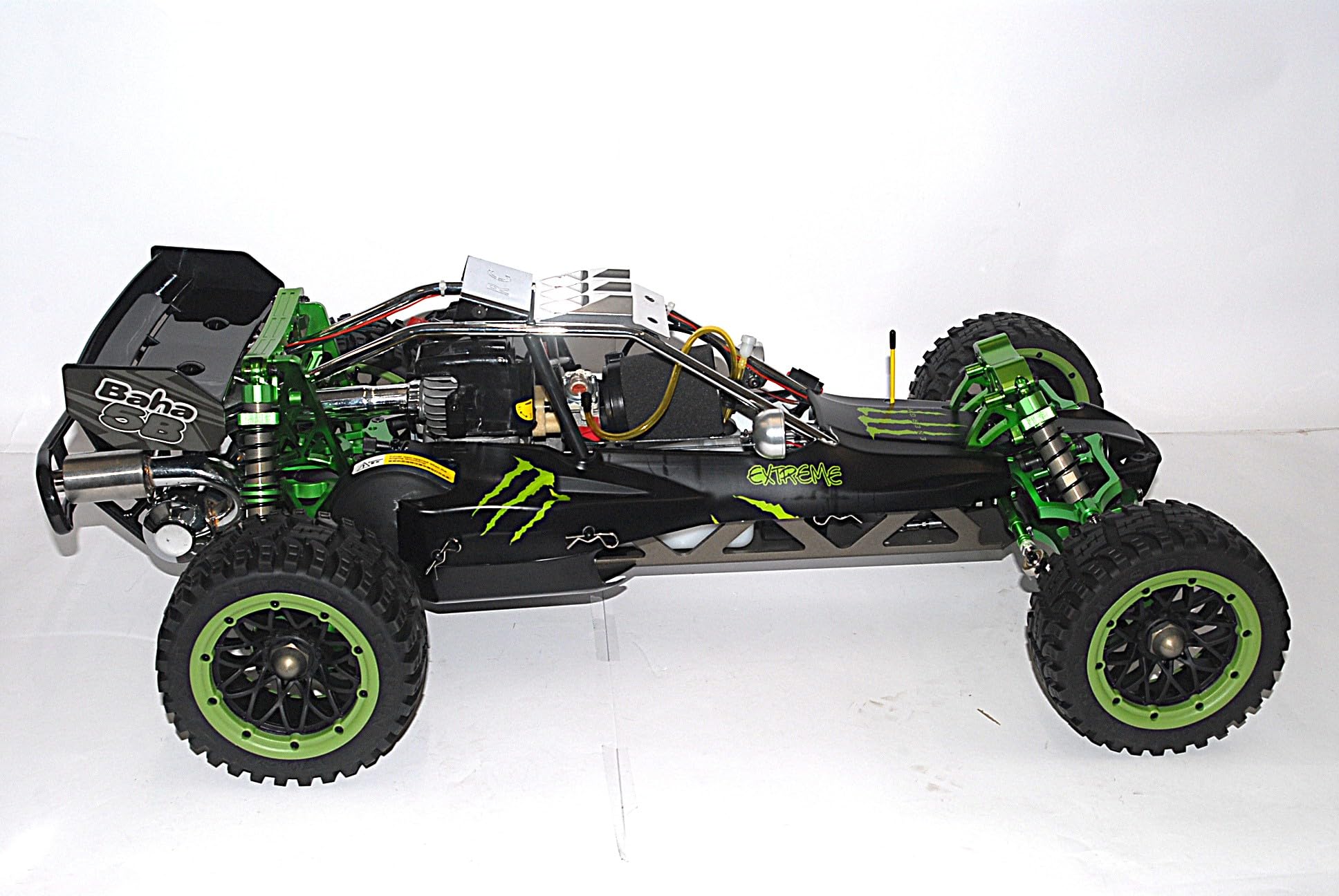 Auto RC 1/5 Baha Baja 45cc 2WD Off Road – Auto RC a Benzina Versione Speciale AS Hobby con Cerchioni Scomponibili e Gomme Incollate – 2.4 GHz