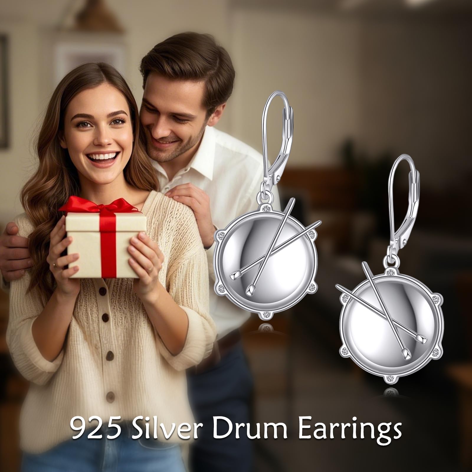 Sport und Musik Ohrringe Sterling Silber Sport Liebhaber Musik Liebhaber Schmuck Geschenke für Damen Mädchen Herren Jungen