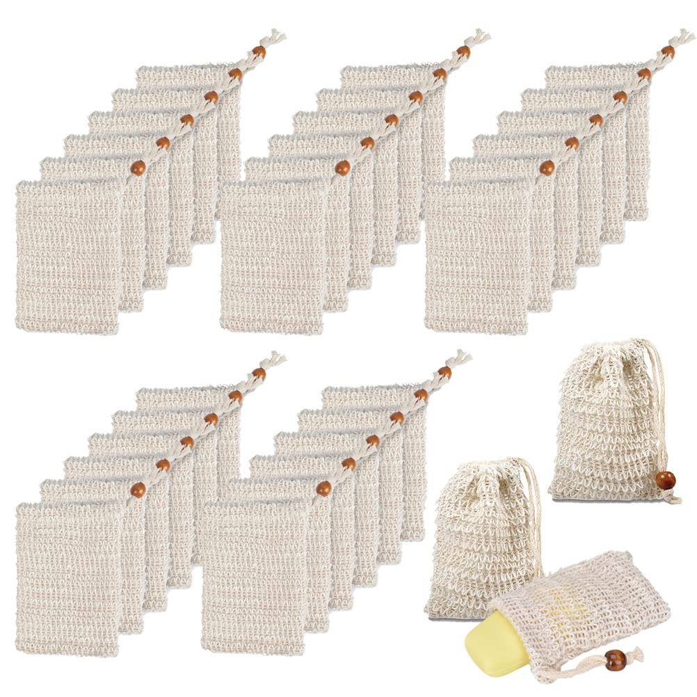 BUYGOO Soap Saver Bag - Exfoliating Sisal Pouch for Bath