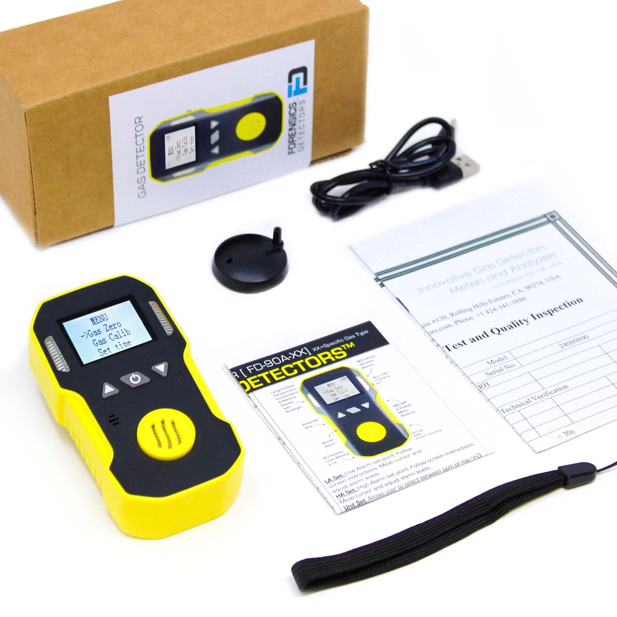 Formaldehyd-Detektor (HCHO) | EU-Kalibrierzertifikat | USB-Aufladung | Akustische, Optische und Vibrationsalarme | 0–10 ppm HCHO