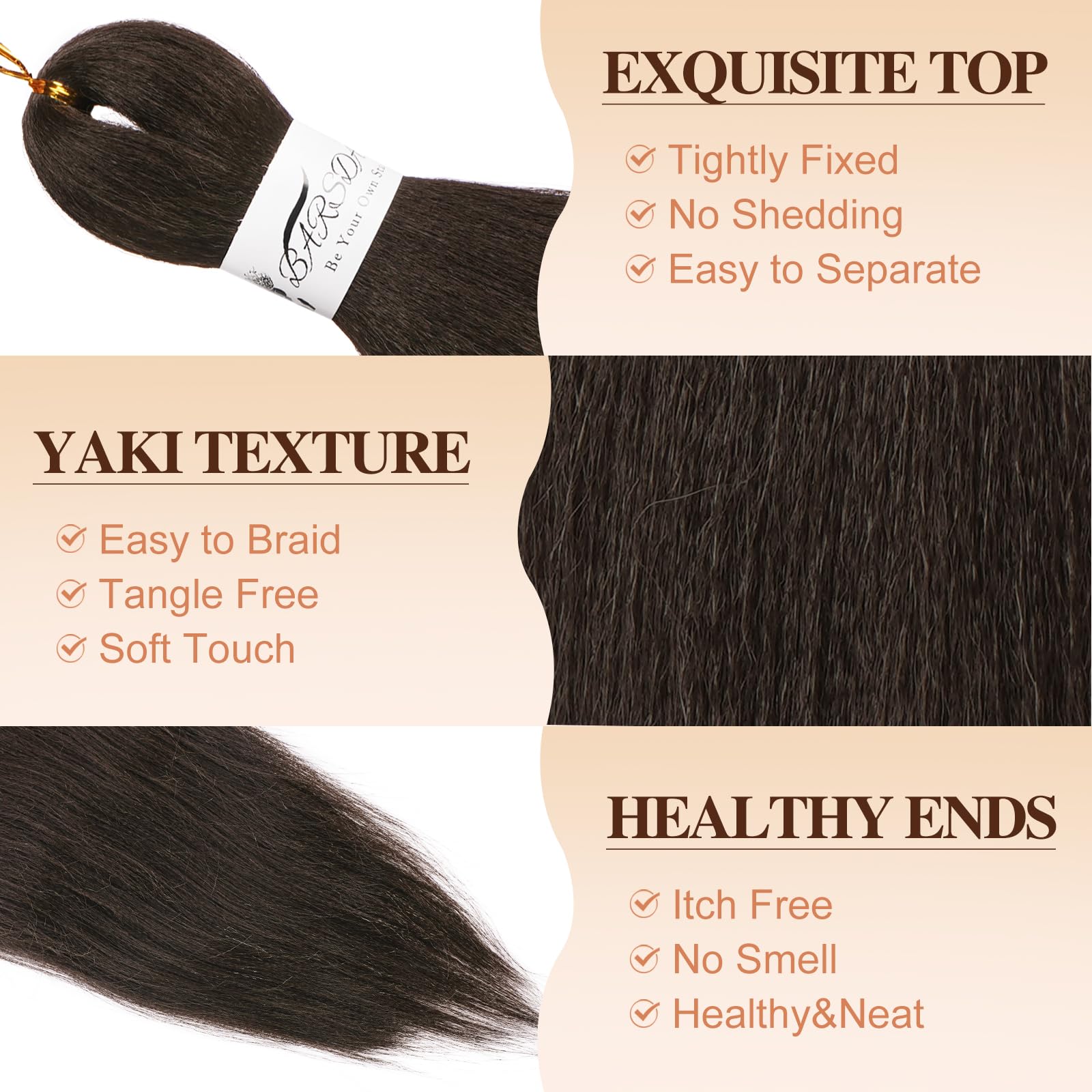 BARSDAR Pre Stretched Braiding Hair - Image 3