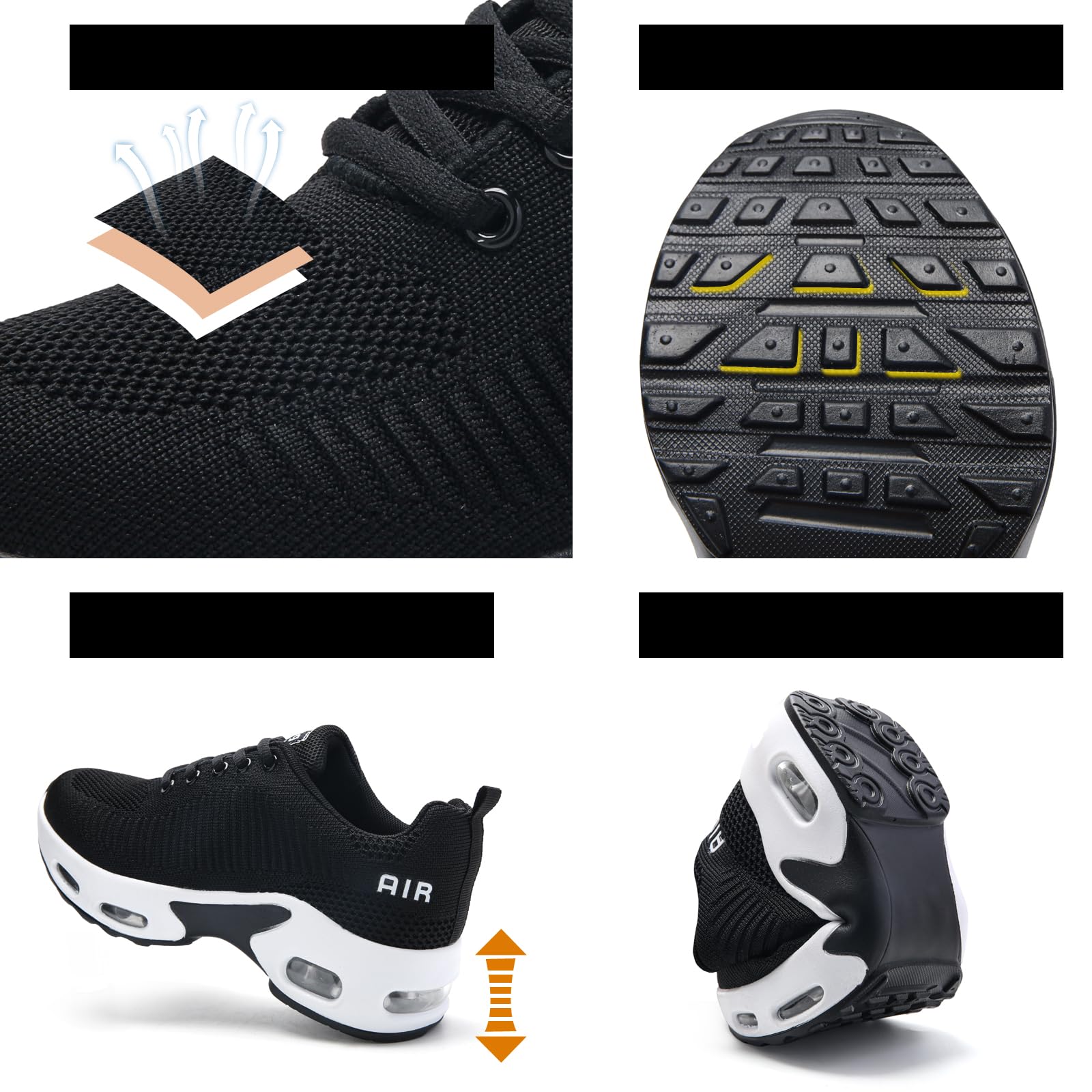 Scarpe da ginnastica da donna, con supporto plantare e rete