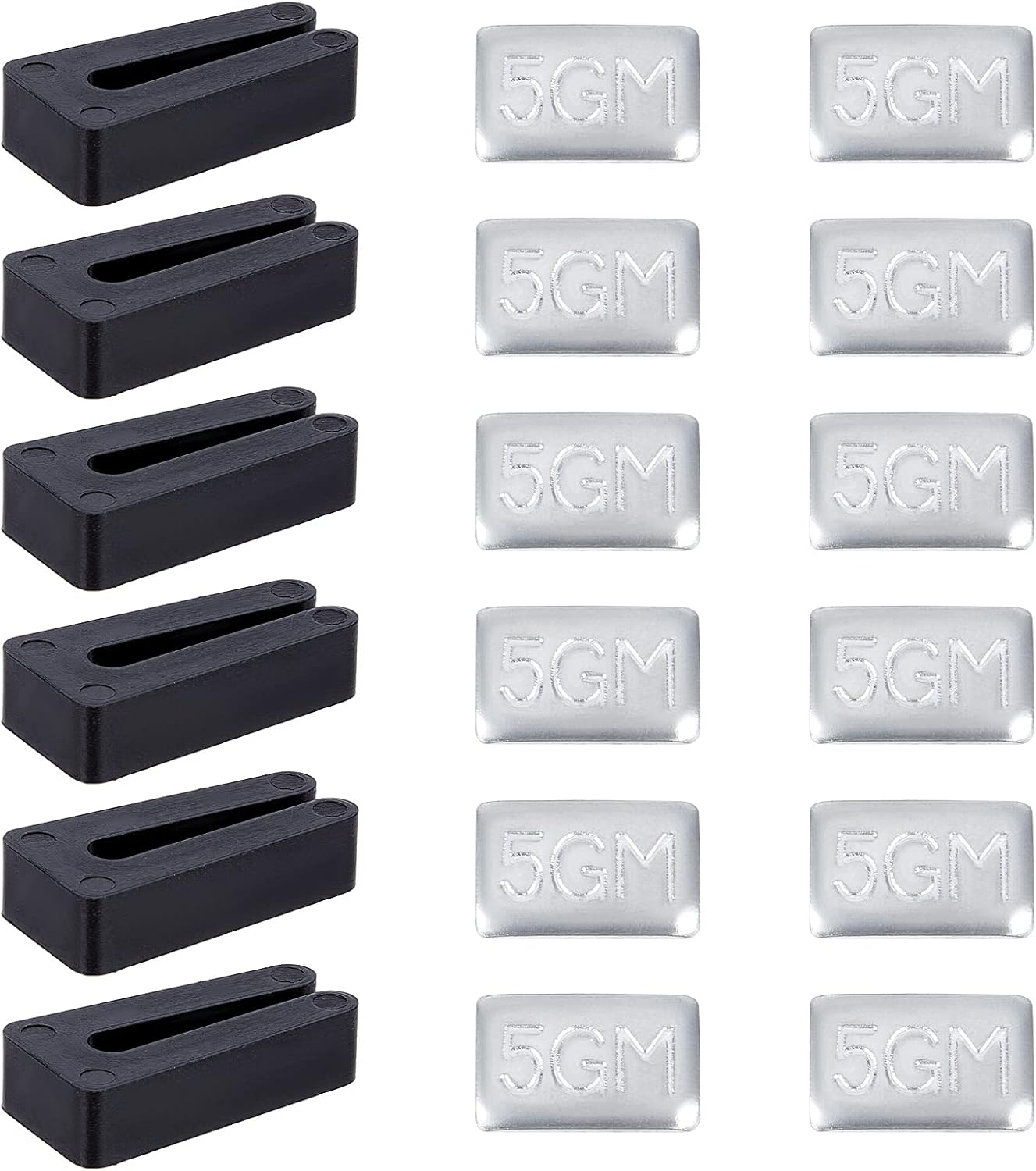 GORGECRAFT 1 Caja 6 Juegos Kit de Equilibrio de Aspas de Ventilador de Techo Juego de Equilibrio de Pesos de Ventilador Incluye 6 Piezas Clip de Equilibrio de Plástico 12 Piezas Peso Autoadhesivo