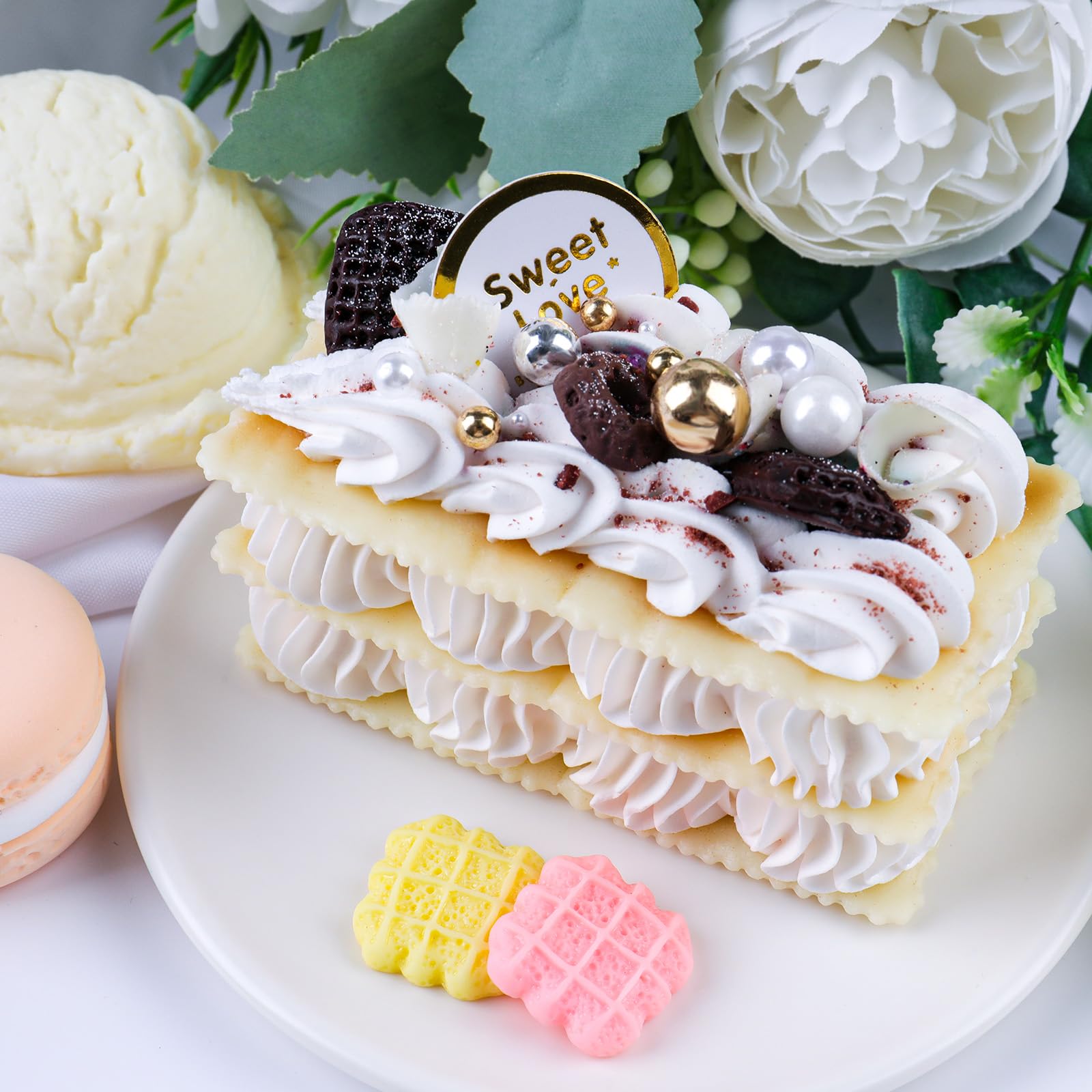 Spruzzini bianchi per decorazione torte, 4 misure, zucchero commestibile, 130 g | Zucchero perlato per cupcake, gelati, ciambelle, macaron (2 mm, 4 mm, 7 mm, 1 cm)