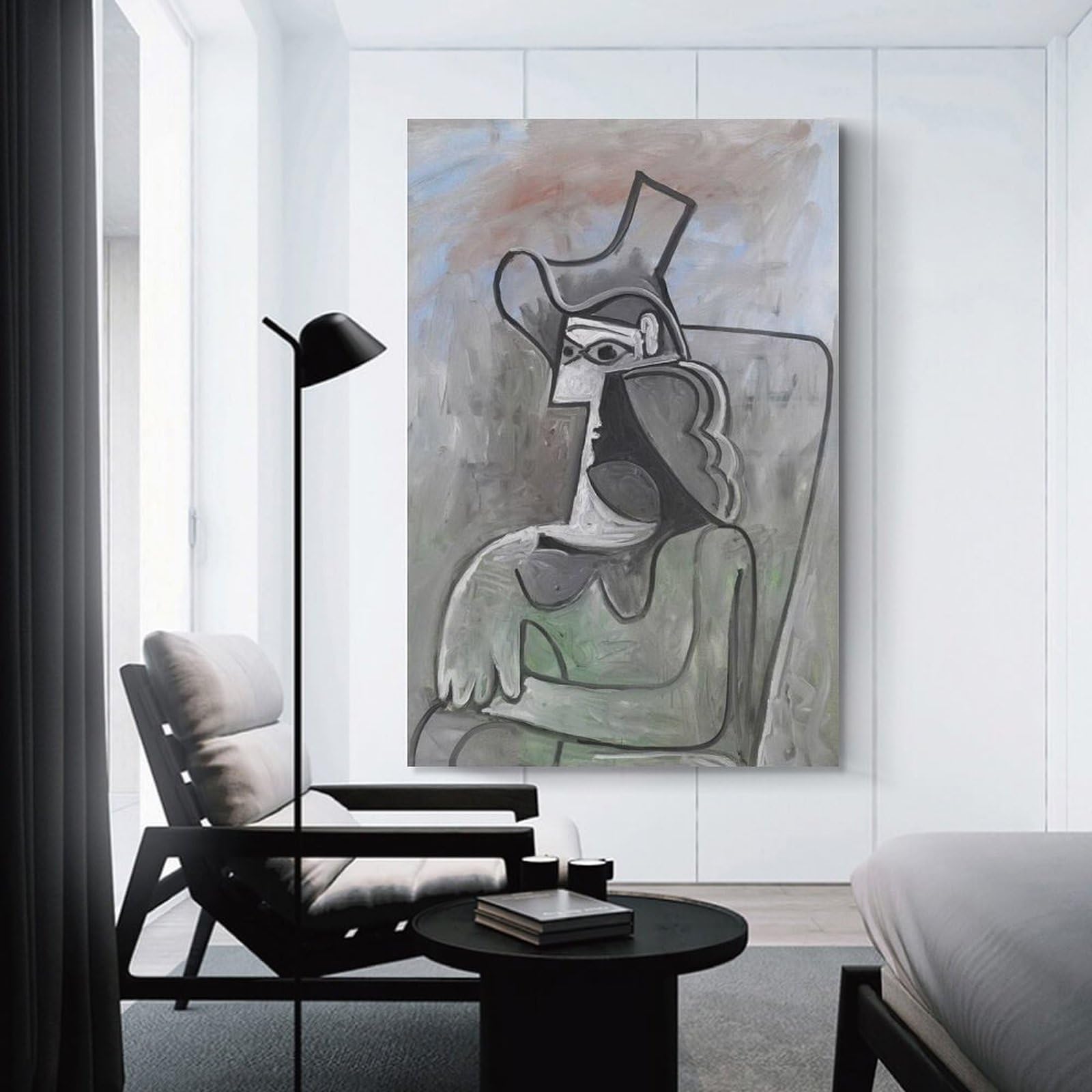 パブロ ピカソ(PABLO PICASSO)、【帽子を被った女】 Amazon.co.jp: パブロ・ピカソPablo Picassoキュビスム画家の