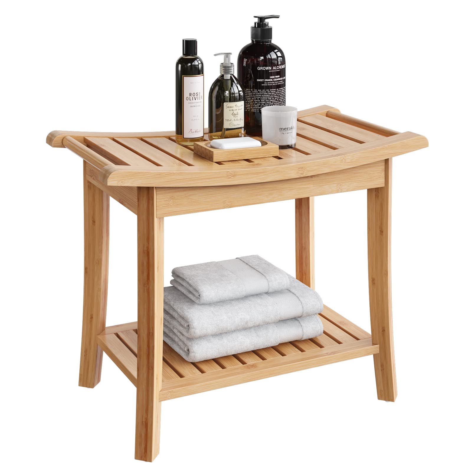 Hout bad douche zitbank badkamer kruk badbanken waterdichte voet rust, douchestoel voor binnen douche, schoen organizer of toegangsway bank, entry bank, 31 × 23 × 33cm