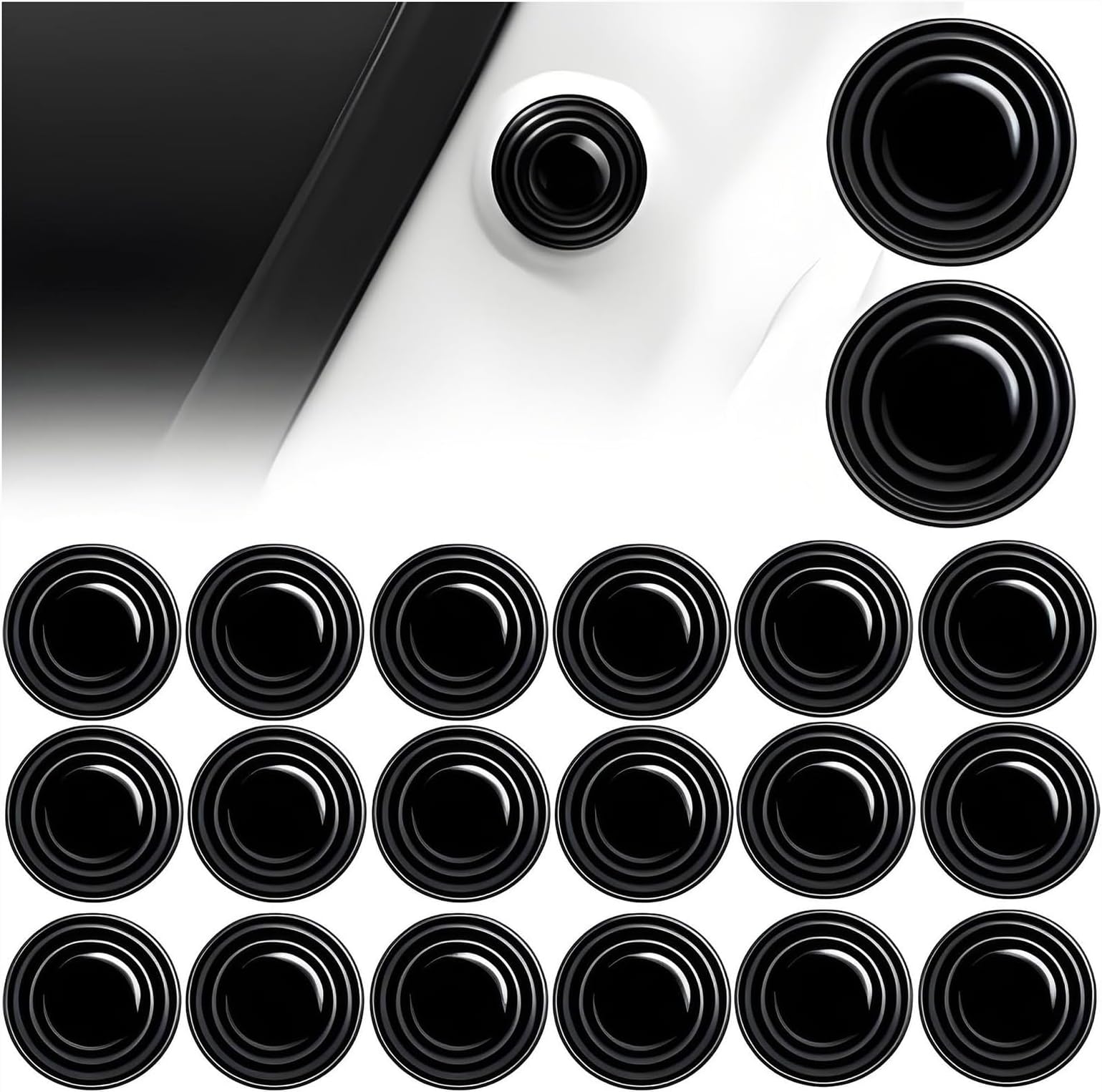 20 PCS Car Door Shock Absorber for Lexus GS 350 F Sport 2020-2025 Door Shock Damping Spacers Soft Silicone Collision Avoidance Car Accessories