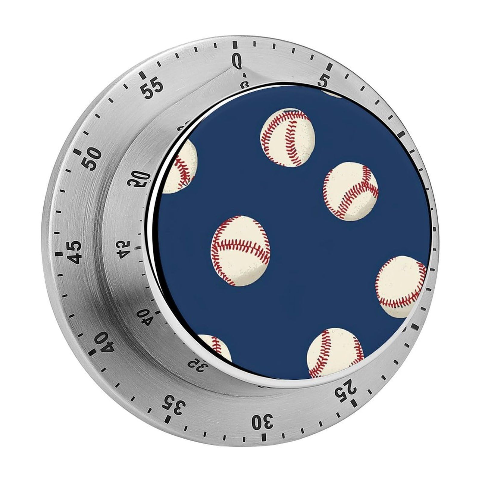 Baseball Pattern Magnetic Timer for Kitchen Cooking Productivity Stainless Steel Timers with Alarm