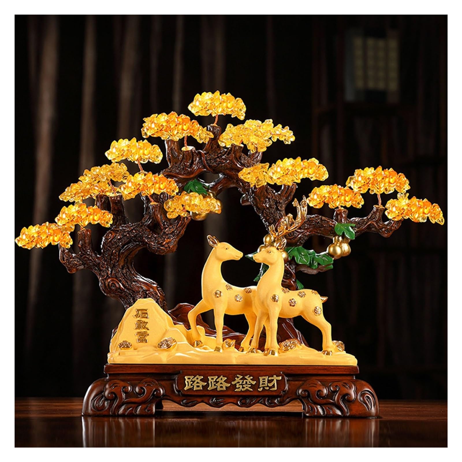 Money Tree Feng Shui Money Tree Large Crystal Quartz Lucky Reiki Healing Gemstone Bonsai Ornament for Home Crystal Tree(Large)