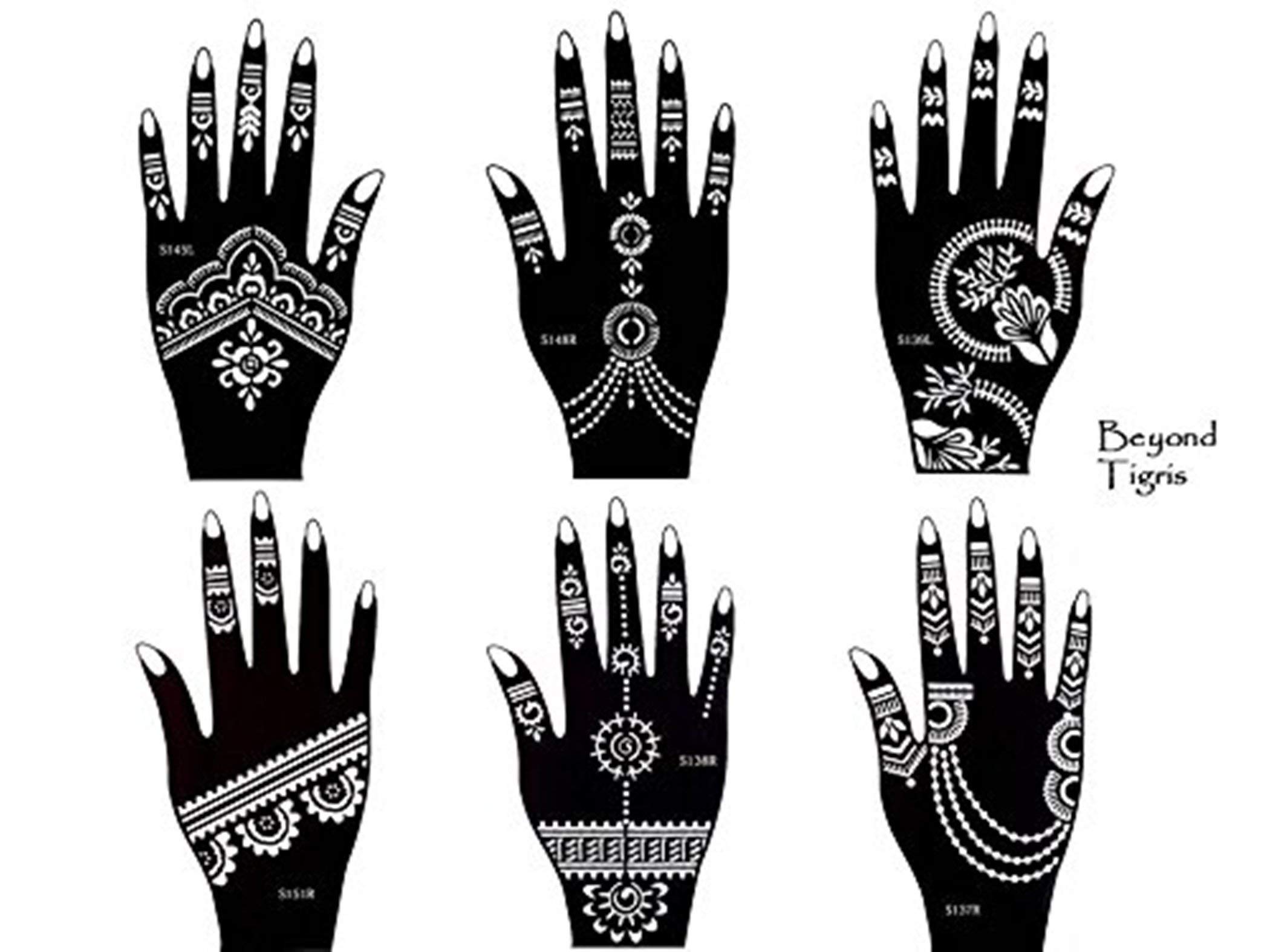 Ivana's Heena Stencils Mehandi Sticker for Hand | Body | Fingure | Face for Women, Girls and Kids, Pack of 2 Pcs, NIV-365-picture-47