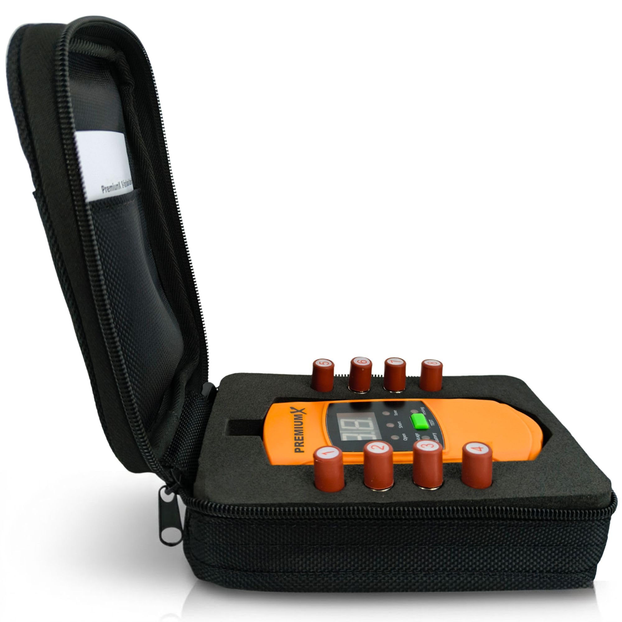 Premium X CF-12 Kabelfinder Ortungsgerät Leitungssucher Wandscanner mit LCD Displayanzeige Sat Kabelprüfer für Koaxialkabel 8-Fach