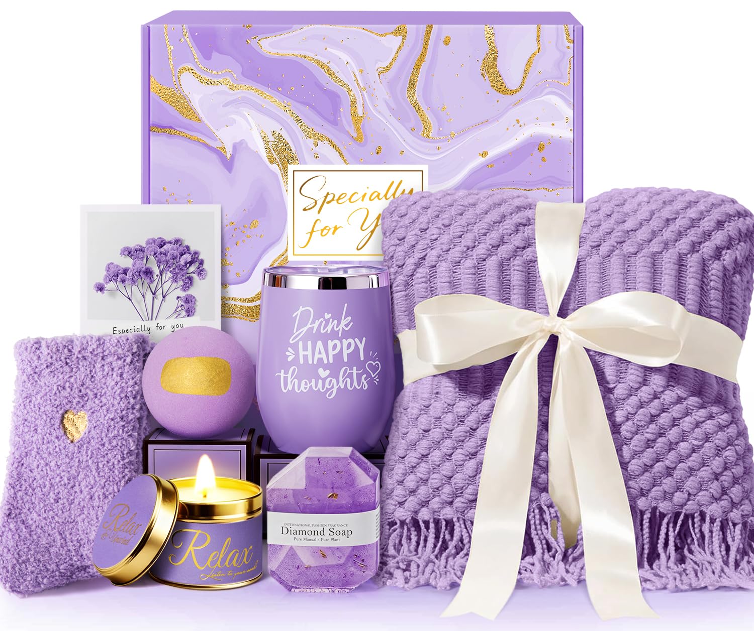 ABUDICS Lavender Spa Gift Basket