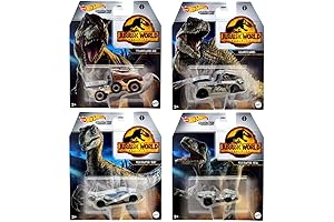 Hot Wheels Jurassic World Character Cars 4-Pack