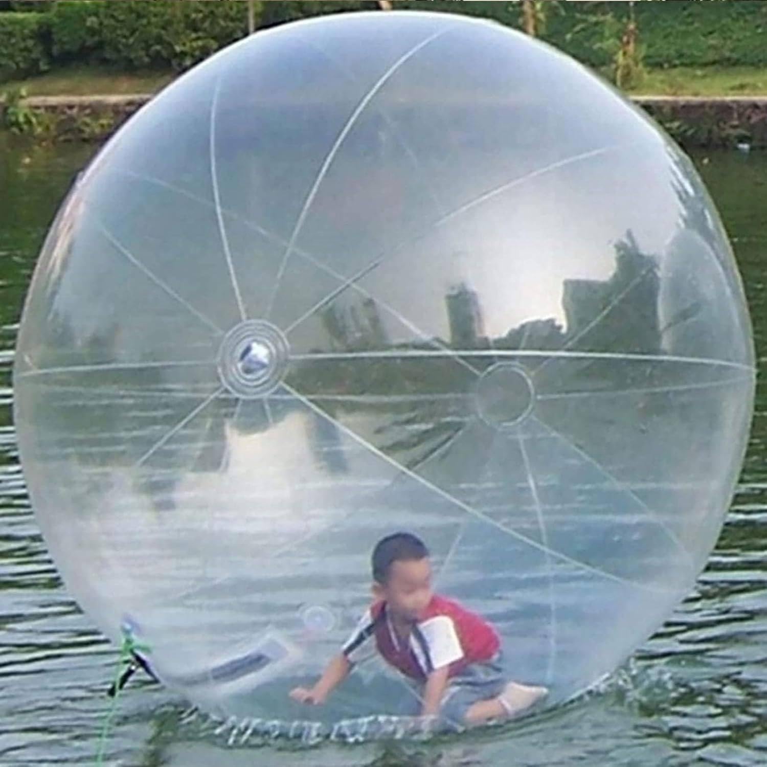 Bola de agua para caminar con bomba de aire eléctrica, bola inflable para piscina y lago, ideal para diversión y recreación