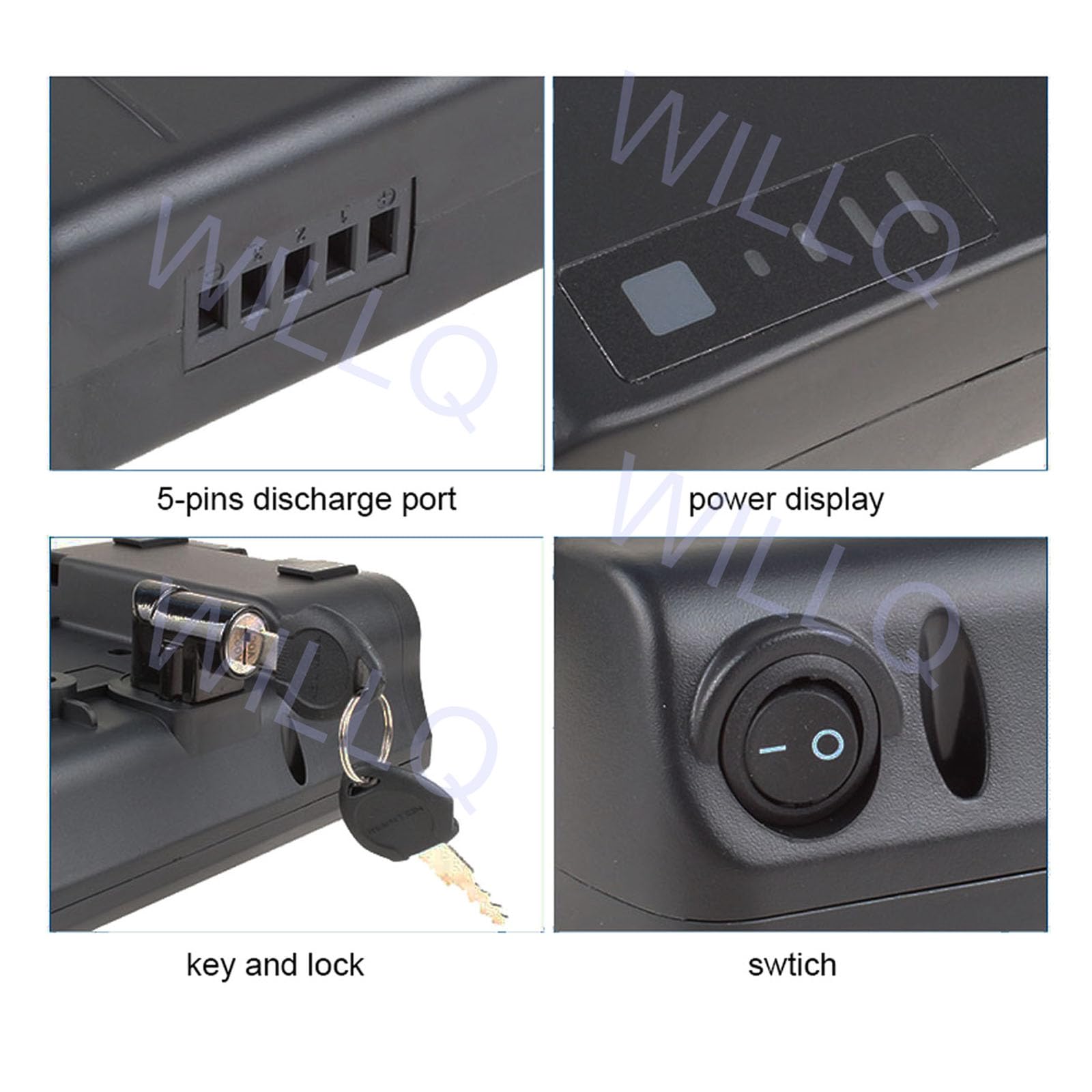 Batterie Ebike pour Porte-Bagages arrière 36V 8AH 10AH 12AH 14AH, Batterie Lithium 24V 8,7AH 10,5AH 10AH 12AH 15AH 17,5AH avec boîte de contrôle et Chargeur