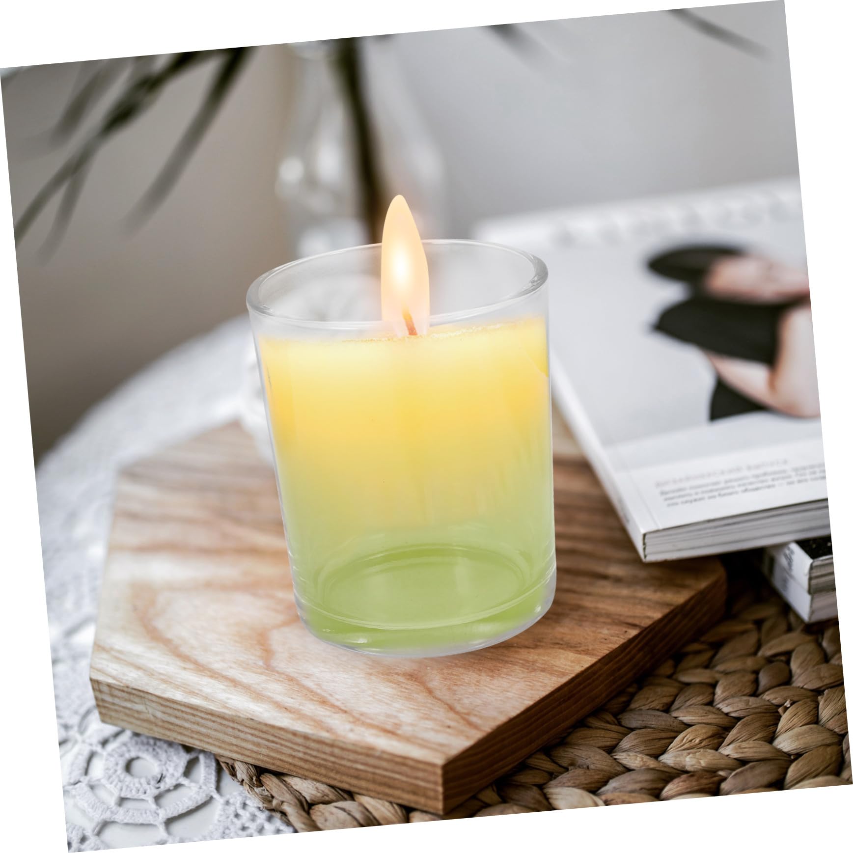 TOYANDONA 4 Stück 200ml Duftkerzen im Glas mit Bambusdeckel Praktische Glasdosen zur Aufbewahrung und Dekoration im Home Decor Einsatz