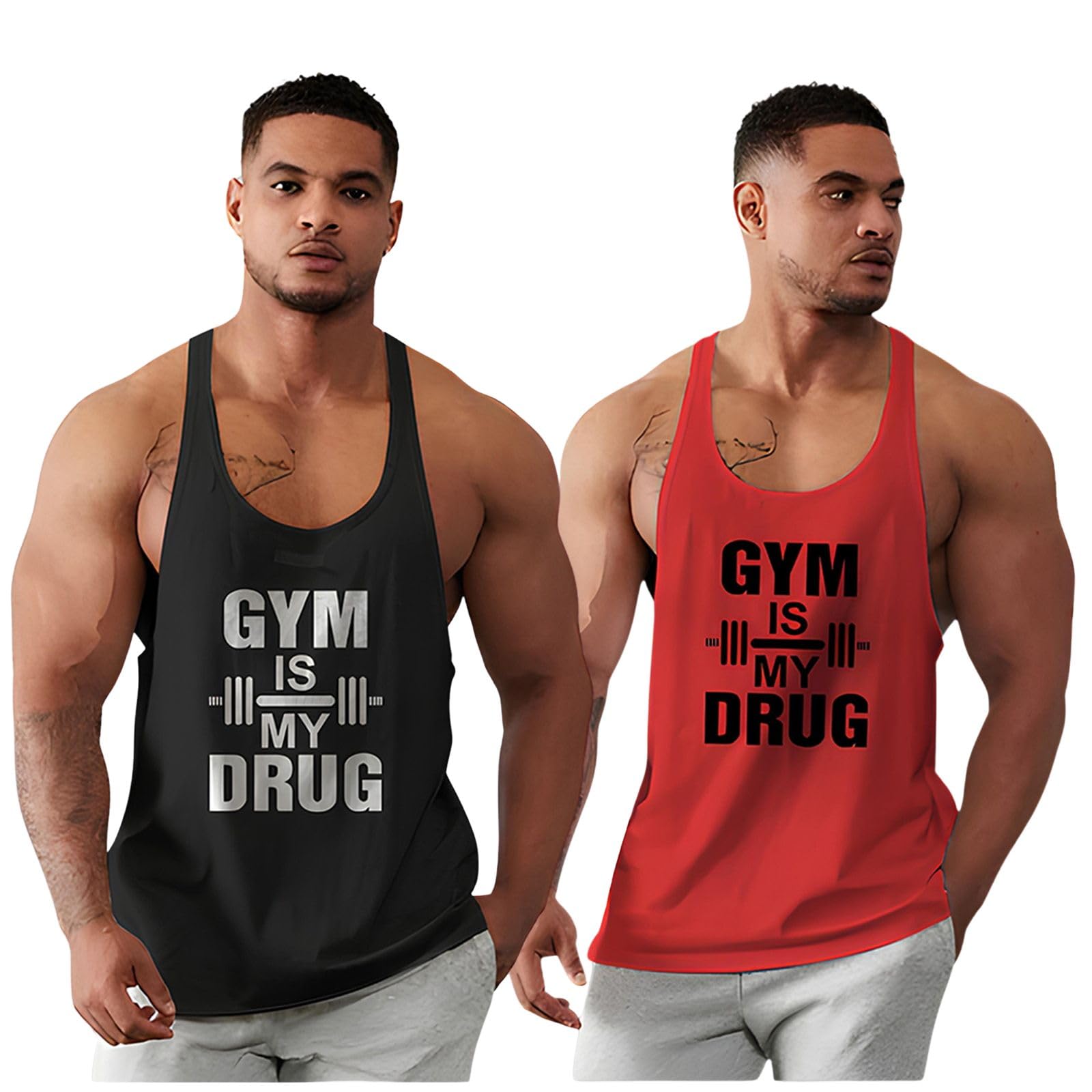 bab being beast apparel BAB Stylish Combo Vest for Men | Typography Gym vest for mens | men Polyester Printed Vests | Regular Fit-picture-18