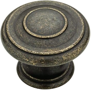 Harmon Cabinet Knob, Warm Chestnut, 1-3/8-In. Round