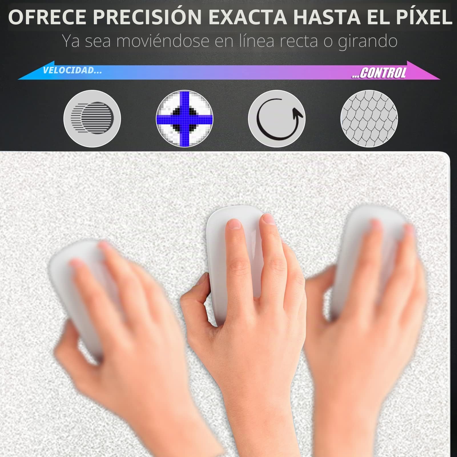 Alfombrilla de ratón para Juegos X-Raypad Aqua Control 2 AC2, Ultra Alta precisión con Velocidad Capacidad de Control, diseñada para Jugadores Fps con Bajos requisitos de dpi