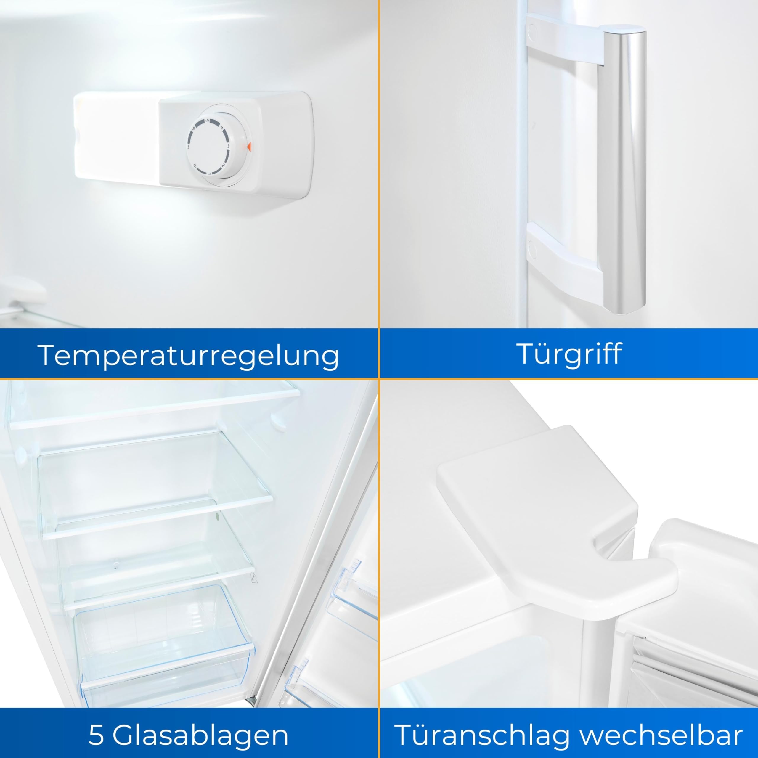 Exquisit Frigorifero a congelatore intero KS320-V-H-010E, bianco | frigorifero senza freezer, capacità 242 l, frigorifero senza congelatore
