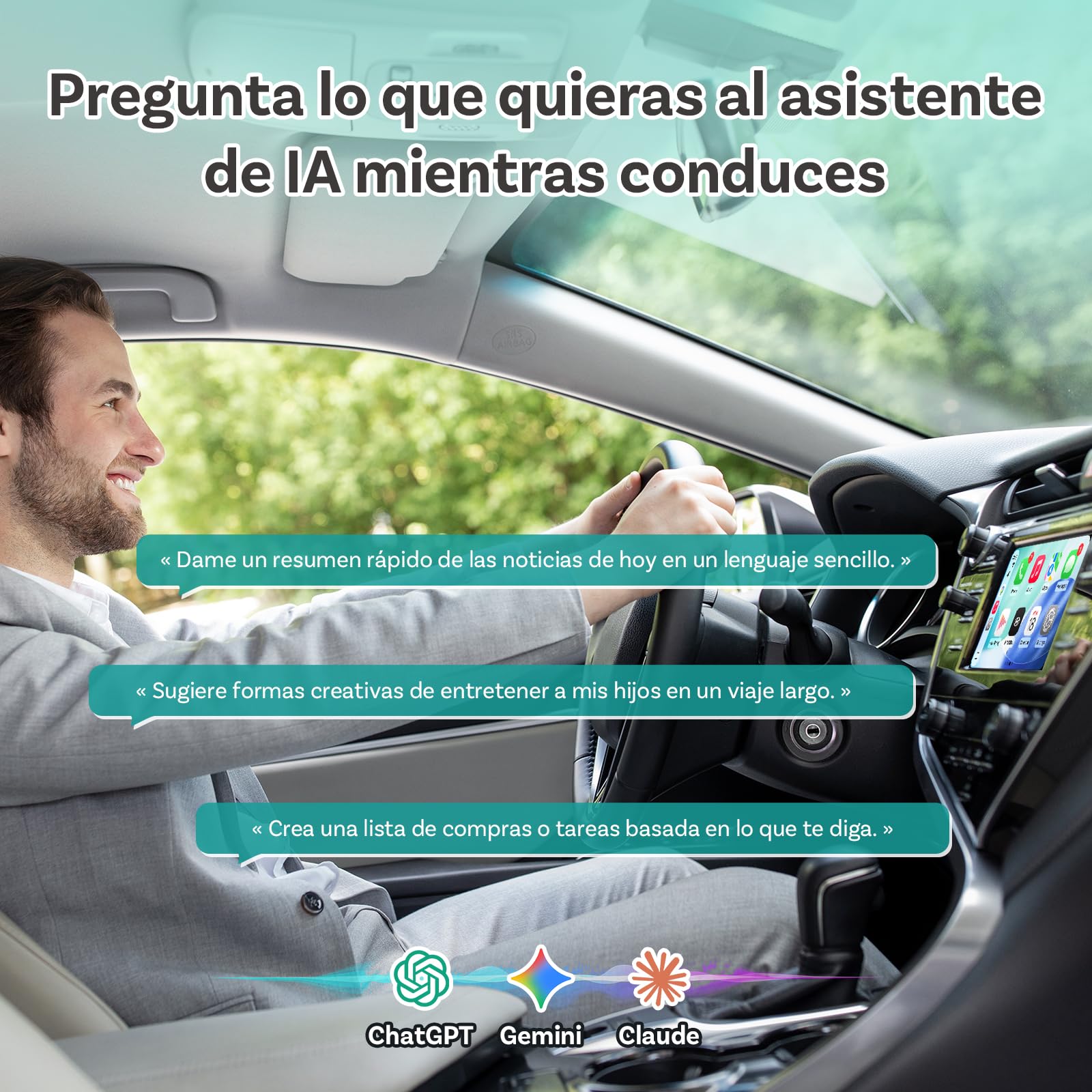 OTTOCAST (2026 Mejorado) Adaptador CarPlay Inalámbrico y Android Auto 2 en 1, Mini Slim para iOS 10+ y Android 11+, Multiusuario, Plug & Play, Conexión Rápida