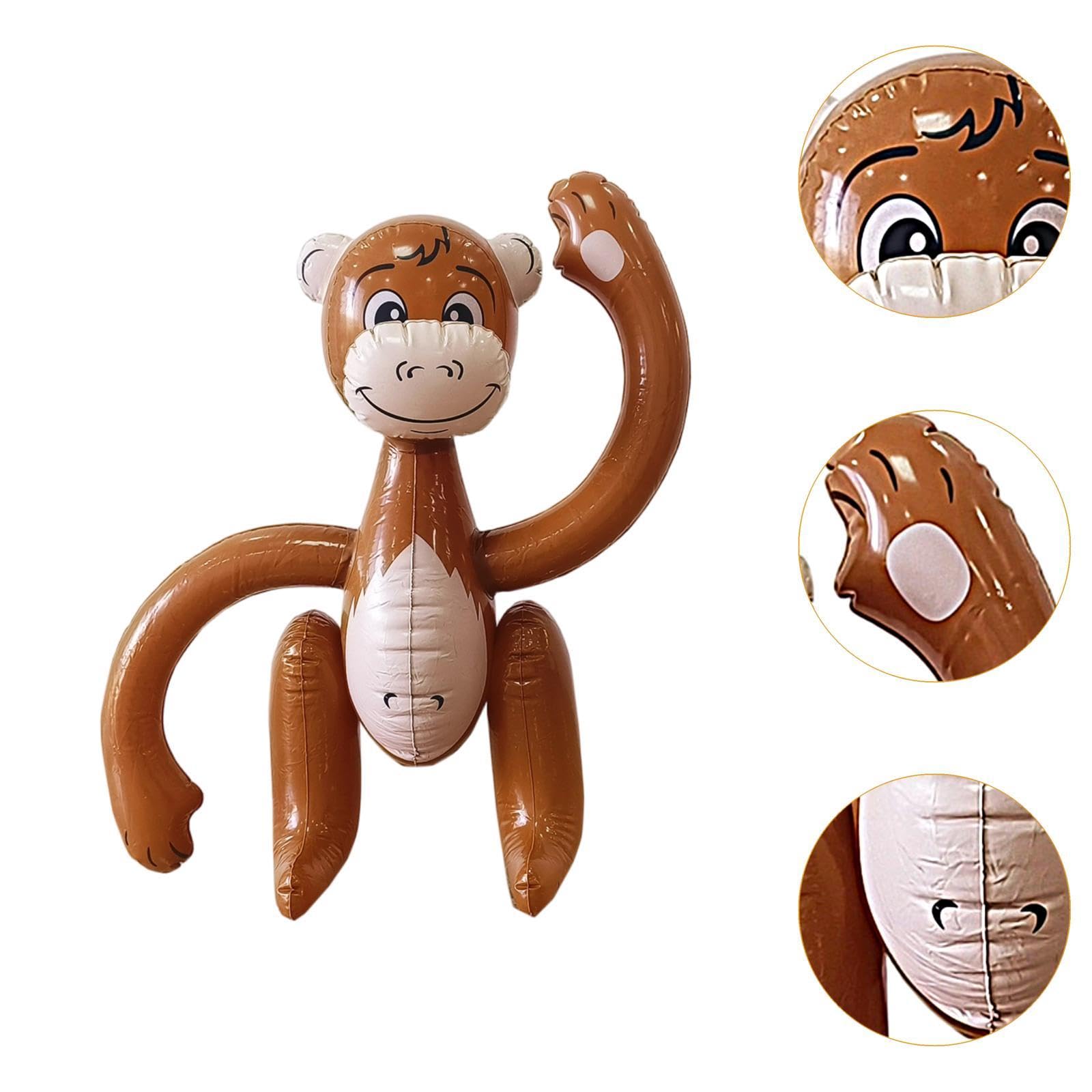 Amagogo 20 Accesorios inflables Mono para Fotos, adorables y novedosos artículos decoración para Fiestas Infantiles, Juguetes inflables