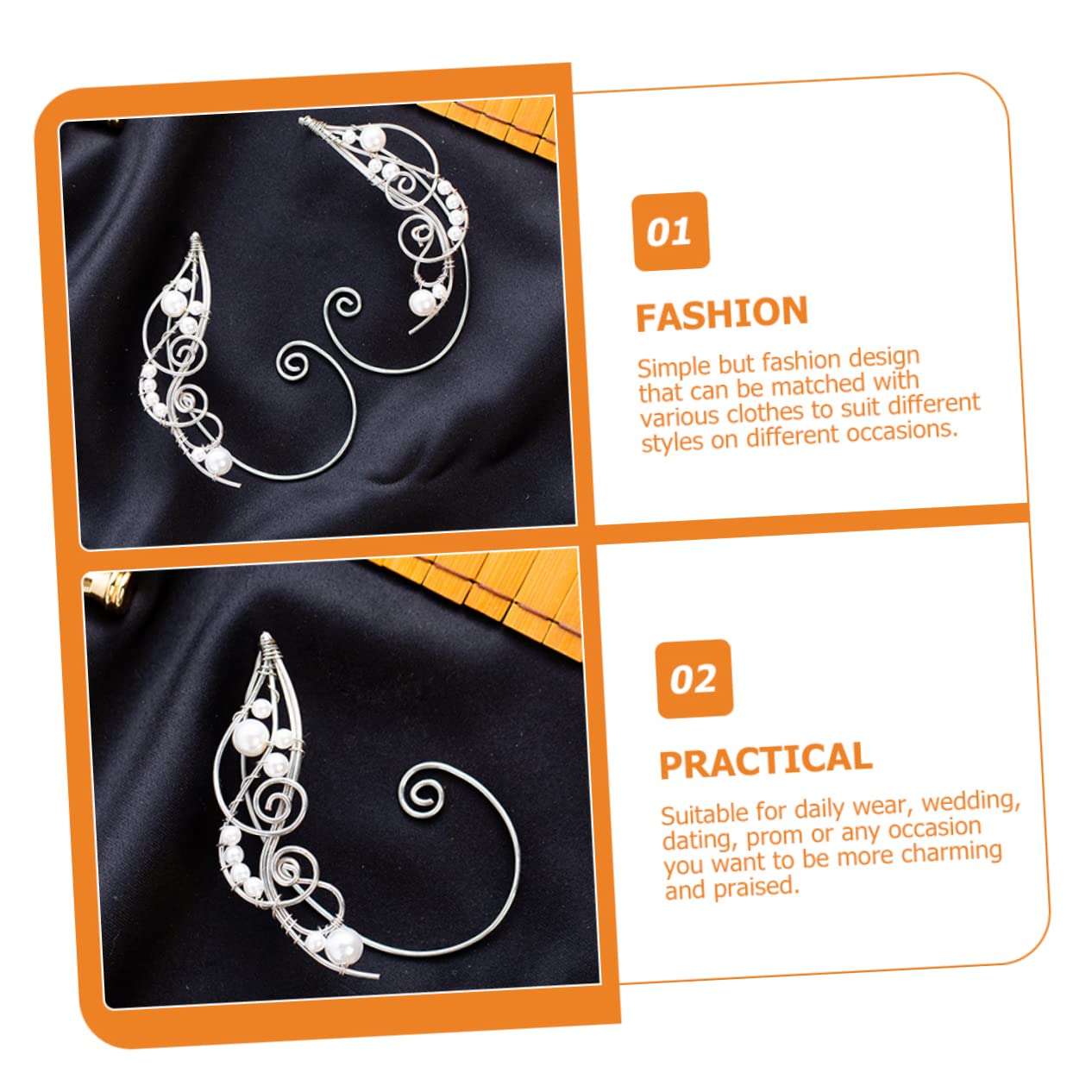 GALPADA 5pares Pendientes De Oreja Ear Cuffs Sin Perforación Accesorios Para Mujeres y De Joyería Artesanal Elegantes