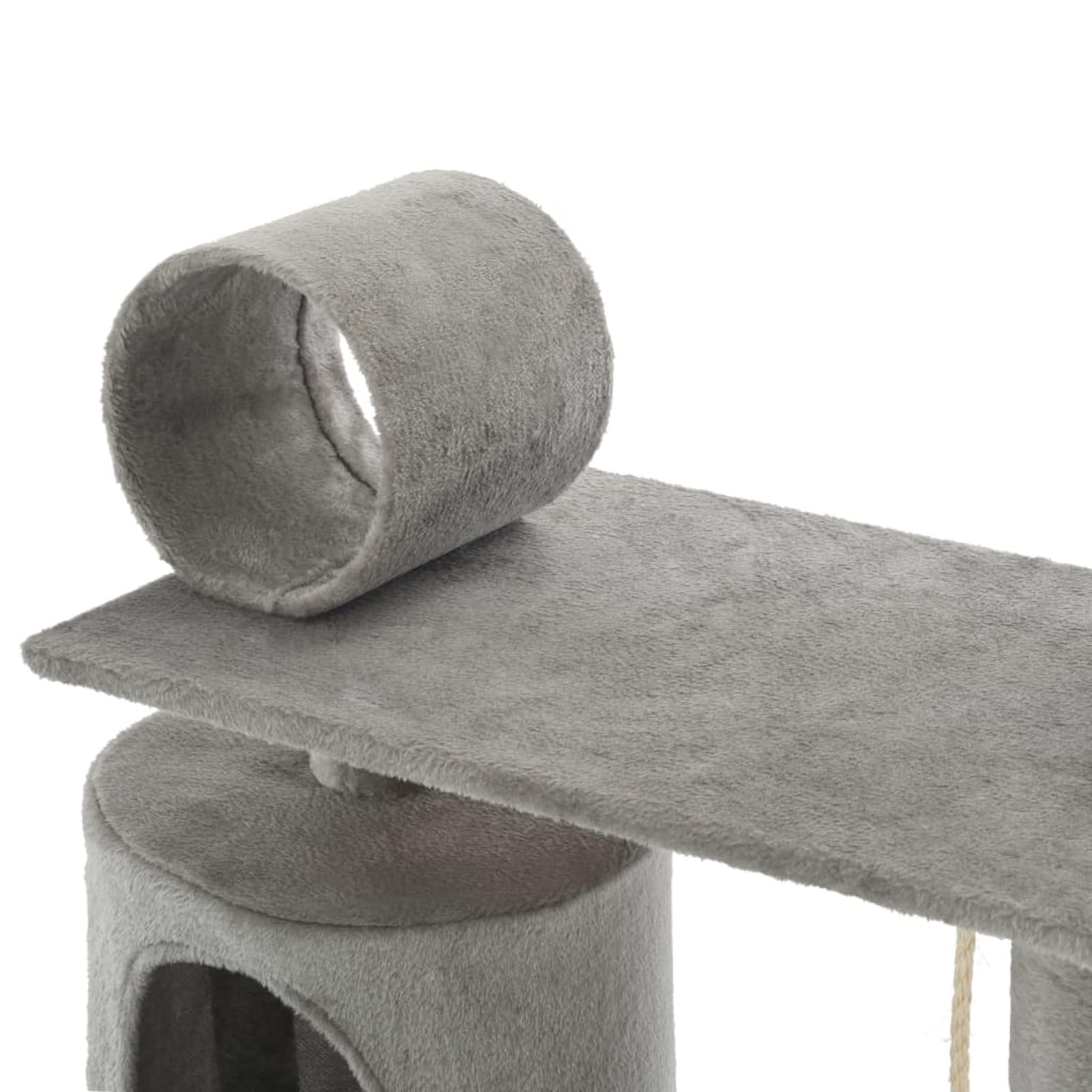 Rascador para Gatos con Poste de sisal, ZEYUAN Arbol para Gatos, Gatos Accesorios, Arranhador para Gatos, Arbol Rascador Gatos, 140 cm Gris