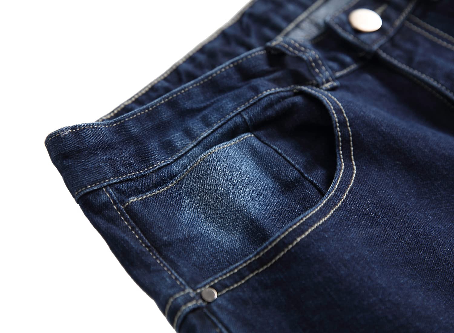 DANT BULUN Jeans da motociclista da uomo strappati Slim Straight Fit con cerniera Deco, 9006., 48