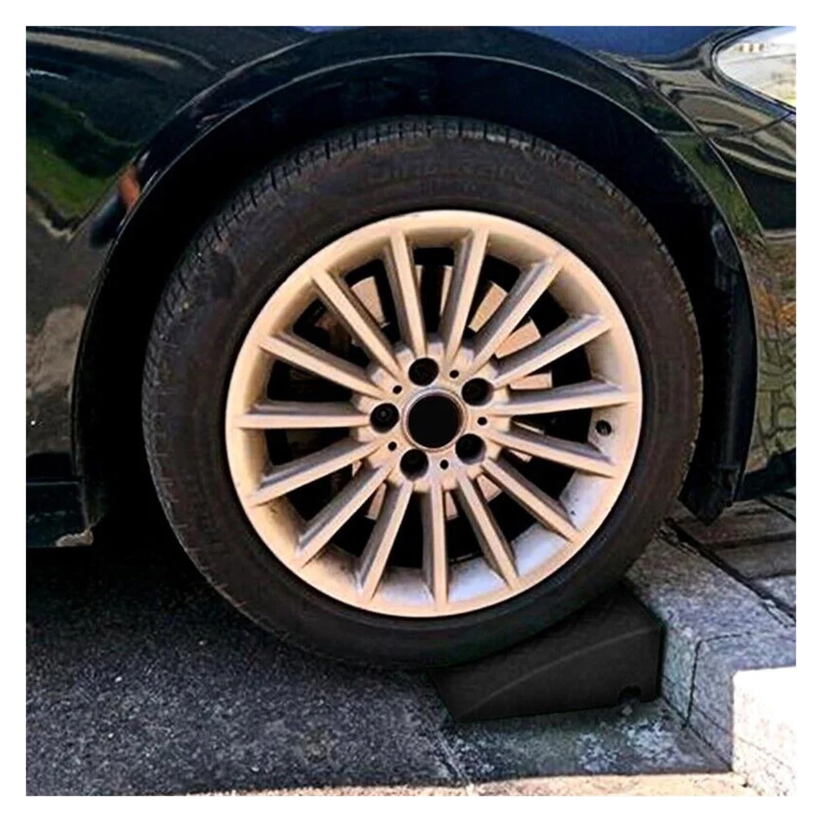 Rampa de Protección de Cable Almohadilla de rampa Pendiente Carretera plástico PVC, Amortiguador Triangular umbral Duradero, Reductor Velocidad(Black)